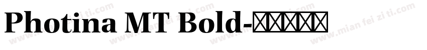 Photina MT Bold字体转换